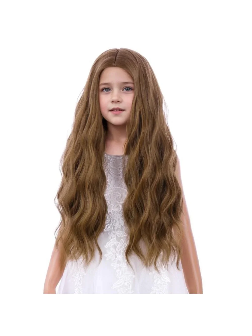 Women's Ginger Long Wavy Wig For Girls Wavy Curly Synthetic Halloween Hair